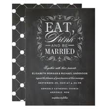 White Eat Drink And Be Married Wedding Invitation Zazzle Com Modern Wedding Invitations Wedding Invitations Wedding Invitation Cards