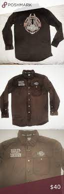 Harley Davidson Shirt Snaps Final Sale Harley Davidson Shirt Short Sleeve Denim Shirt Long Sleeve Denim Shirt