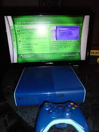 Microsoft Xbox 360 E Special Edition Blue Console 500gb With Controller Xbox Xbox 360 Microsoft