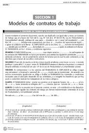 Pdf Modelos De Contratos De Trabajo 1 Contrato De Trabajo A Plazo Indeterminado Carlos Enrique Diaz Reyes Academia Edu