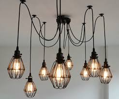 1 i like that lamp kit {i used the 18 inch x 12 inch kit for my light. Susuo Lighting Vintage Chic Multi Pendant Chandelier Adjustable Diy Ceiling Spider Pendant Lighting 2 Black Amazon Ca Tools Home Improvement
