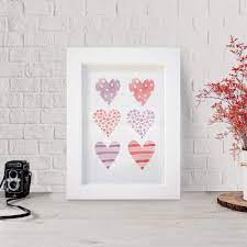 We have hundreds of thousands of designs featuring abstract shapes and patterns in every color palette imaginable. Hencely Abstract Heart Framed Art Canvas Wall Hanging Heart Print Room Decor Walmart Com Walmart Com