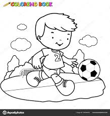 Dibujos para colorear de niños jugando en el parque con la arena, la cometa y el tobogán. 22 Dibujos Para Colorear De Ninos Jugando Futbol