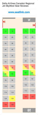 Delta Airlines Canadair Regional Jet Skywest Crj Seat Map