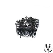 渡鸦工作室原创设计地狱三头犬手工银饰925银男士戒指指环 jewelry branding rings for men jewelry collection