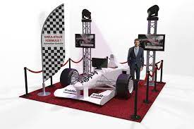 Met zijn zevende formule 1 wereldtitel kwam lewis hamilton in 2020 op gelijke hoogte met recordhouder michael schumacher. 3d Stand Formule 1 Graphisme Architecture D Interieur