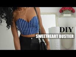 Diy How To Make A Striped Sweetheart Bustier Pattern Available Youtube Diy Corset Diy Stripe Upcycle Clothes
