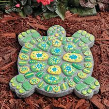 Paint Your Own Stepping Stone Turtle Mindware Painted Stepping Stones Stepping Stones Butterfly Mosaic