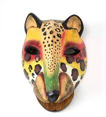 African Cheetah Wall Mask Art Sculpture Handmade In Africa Swahili Modern 3 African Sculptures Animal Masks African Animals