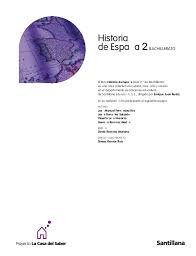 El libro de historia de segundo bachillerato. Pdf Historia De Espana 2Âº Bachillerato Editorial Santillana Madrid 2009 Muestra German Ramirez Aledon Academia Edu