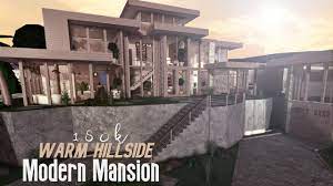Multiple floors and advance placement. Warm Hillside Modern Mansion 180k No Large Plot Roblox Bloxburg Youtube