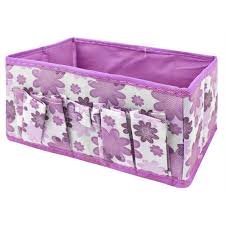 There are two tough handles in. Bestnewest Makeup Cosmetic Storage Box Bag Bright Organiser Foldable Makeup Stationary Container Purple Storage Boxes Bins Aliexpress