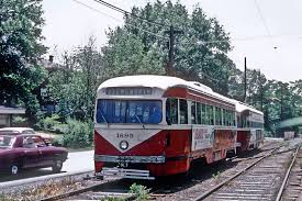 Paac Pcc 1695 A Cripple On 13 Elmsworth Line Being Pushed By Pcc 1796 A 15 Belvue Car Pittsburgh Pa On June 26 1965 Pittsburgh Allegheny County Pittsburgh Pa