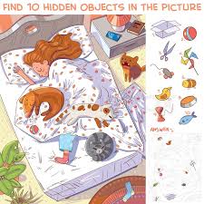 Hidden object puzzles with answers. Find 10 Hidden Objects In The Picture Stock Vector Colourbox