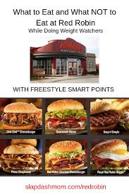 Restaurant menu, map for red robin located in 37129, murfreesboro tn, 1986 medical center pkwy. Weight Watchers Friendly Red Robin Survival Guide Slap Dash Mom