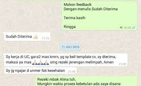 Hal pertama yang harus kalian persiapkan adalah link whatsapp yang ketika diklik, langsung menuju chat. Contoh Melamar Kerja Via Whatsapp Masnurul