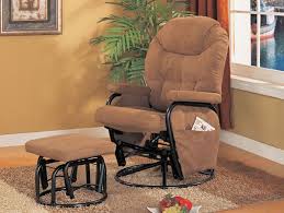 Brown Mircrofiber Glider Rocker Glider And Ottoman Recliner With Ottoman Leather Chaise Lounge Chair