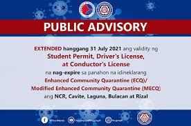 Only industries that provided essential services were permitted to continue operation, as well as some media. Lto Extends License Validity For Those That Expired During Ecq Mecq Autodeal