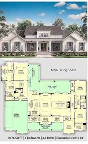 Modern Farmhouse With 4 Bedroom 3 5 Bathrooms And An Outdoor Living Space At Cool House Plans House Plans Farmhouse My House Plans Craftsman House Plans