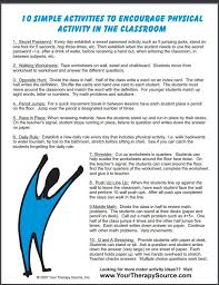 10 Ways To Get Your Class Moving Physical Activities Kinesthetic Learning Pediatric Physical Therapy