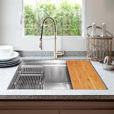 I'm definitely no plumber but when reviewing the kit it seemed like it had everything i needed at a very reasonable price. Akdy All In One Undermount 32 In X 18 In Brushed Stainless Steel Single Bowl Workstation Kitchen Sink All In One Kit In The Kitchen Sinks Department At Lowes Com