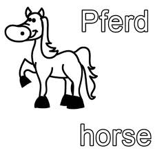 Kostenlose Malvorlage Englisch Lernen Pferd Horse Zum Ausmalen