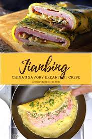 Jianbing China S Savory Breakfast Crepe Recipe Breakfast Crepes Asian Breakfast Chinese Street Food