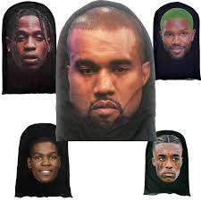 Realistic Kanye West Travis Scott Drake Mask Full Face Rapper Jonesy Mask  Funny Costume Cosplay Adult