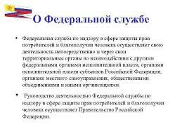 Основой для работы ведомства служит закон. Struktura Rospotrebnadzora O Federalnoj Sluzhbe Federalnaya Sluzhba