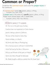 Maybe you would like to learn more about one of these? Nouns Common Or Proper Worksheet Education Com