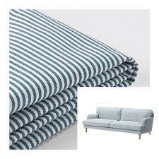 Ikea Stocksund 3 Seat Sofa Slipcover Cover Remvallen Blue White Stripes Slipcovered Sofa Slipcovers For Chairs Ikea Stocksund