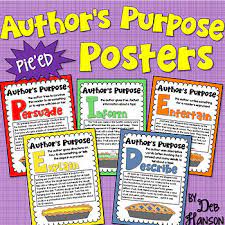 Here is an author's purpose anchor chart that helps illustrate the connection between the reader's job students will be able to understand that authors generally have 3 reasons behind their writing. Authors Purpose Pie Poster Worksheets Teachers Pay Teachers