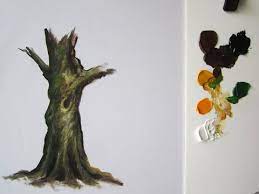 How to paint oak trees. How To Paint A Tree Trunk Lesson 1 Youtube
