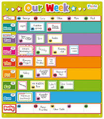 fiesta crafts our week magnetic planner activity chart