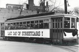 63 years ago today, at 4:45 am, the century long chapter of street cars in  Washington, DC came to a close. Washington Post reporter Jack Eisen said of  the removal of street