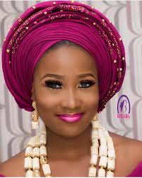 nigerian bridal party gele and makeup