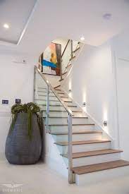 The translucent glass casing encloses the wood and. Contemporary Home Glass Staircase Modern Staircase Railing Stairway Design Home Stairs Design
