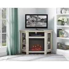 Electric fireplace tv stand w/ remote, for tvs up to 47w, heater w/ realistic flame effect, timer, overheat protection, temperature adjustable, 1400w, for home living room bedroom, brown. Corner Electric Fireplace Tv Stand You Ll Love In 2021 Visualhunt
