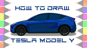Tesla logo printable worksheets for kids and adults. How To Draw Tesla Model Y Coloring Page For Kids Youtube