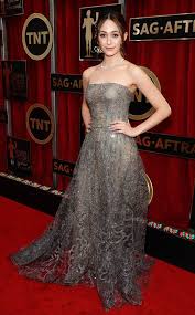 Emmy Rossum From 2015 Sag Awards Red Carpet Arrivals Nice Dresses Fashion Grey Gown