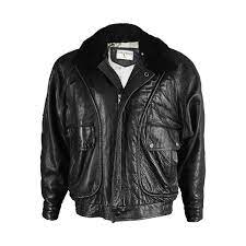 Valentino Uomo Men S Leather Aviator Jacket With Shearling Collar 1980s Shearling Collar Aviator Jackets Jackets