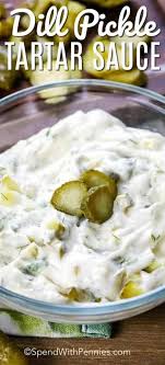 This Dill Pick Tartar Sauce Recipe Is Packed Full Of Crunchy Dill Pickle Goodness It Pairs Perfectly With Tartar Sauce Dill Tartar Sauce Recipe Sauce Recipes