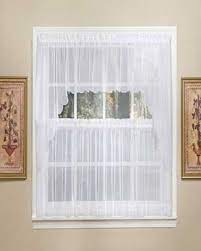We offer a wide selection of kitchen and tier curtains, available in many decorative prints and colors for your kitchen window treatment needs. Sheer Voile Kitchen Valance Swags And Tier Curtains