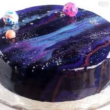 Now You Get To Learn How To Make It Mirror Glaze Galaxy Cake Credits Diplydelicious Mirror Cake Galaxy Cake Galaxy Desserts
