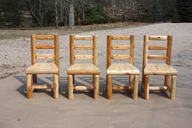 White Cedar And Pine Dining Chairs Pine Dining Chairs Log Furniture Dining Chairs