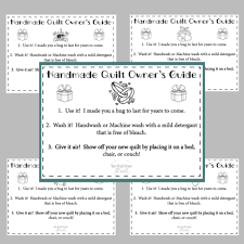 Quilt Care Instructions Archives Sew Much Moore
