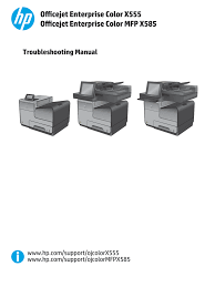 Officejet Enterprise Color X555 X585 Troubleshooting Manual Manualzz