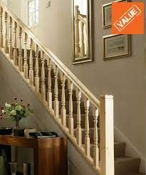 Value Turned Pine Staircase Landing Balustrade Kit 32mm Spindles Stairs Handrail Design Staircase