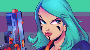 Download Aqua Hair Sci Fi Woman Warrior 4k Ultra HD Wallpaper by Michael  Duclos