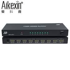 Aikexin 1080p 8 Way Hdmi Splitter 8 Port Hdmi Adapter Hub 3d 1x8 Hdmi Video Splitter 1 In 8 Out For Hdmi Tv Pc Dvd Player Ps3 Rev Hdmi Splitter Hdmi Dvd Player